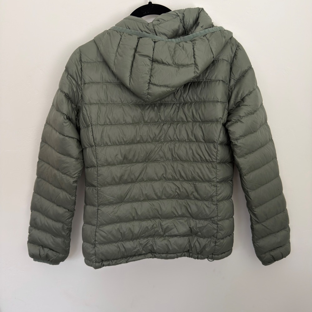 Tna Botanie Packable Puffer Jacket Sage Green Hooded Lightweight Quilted Small - Picture 5 of 6